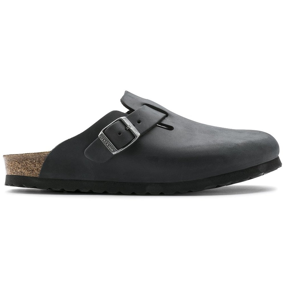Birkenstock Women's Boston BS Vegan Clogs Black 1020497 NARROW FIT